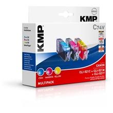  KMP CLI-521C/M/Y Value Pack C74V 1510.0005